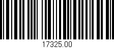 Código de barras (EAN, GTIN, SKU, ISBN): '17325.00'
