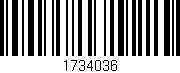 Código de barras (EAN, GTIN, SKU, ISBN): '1734036'