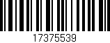 Código de barras (EAN, GTIN, SKU, ISBN): '17375539'