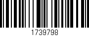 Código de barras (EAN, GTIN, SKU, ISBN): '1739798'