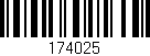 Código de barras (EAN, GTIN, SKU, ISBN): '174025'