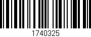 Código de barras (EAN, GTIN, SKU, ISBN): '1740325'