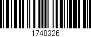 Código de barras (EAN, GTIN, SKU, ISBN): '1740326'