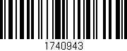 Código de barras (EAN, GTIN, SKU, ISBN): '1740943'