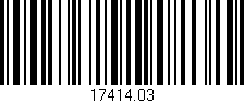 Código de barras (EAN, GTIN, SKU, ISBN): '17414.03'