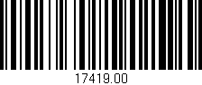 Código de barras (EAN, GTIN, SKU, ISBN): '17419.00'
