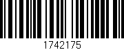 Código de barras (EAN, GTIN, SKU, ISBN): '1742175'