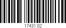 Código de barras (EAN, GTIN, SKU, ISBN): '17431.02'