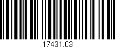 Código de barras (EAN, GTIN, SKU, ISBN): '17431.03'