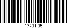 Código de barras (EAN, GTIN, SKU, ISBN): '17431.05'