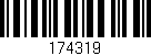 Código de barras (EAN, GTIN, SKU, ISBN): '174319'