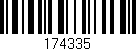 Código de barras (EAN, GTIN, SKU, ISBN): '174335'