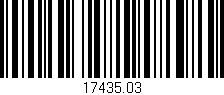 Código de barras (EAN, GTIN, SKU, ISBN): '17435.03'