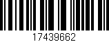 Código de barras (EAN, GTIN, SKU, ISBN): '17439662'