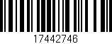 Código de barras (EAN, GTIN, SKU, ISBN): '17442746'