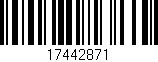 Código de barras (EAN, GTIN, SKU, ISBN): '17442871'