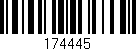 Código de barras (EAN, GTIN, SKU, ISBN): '174445'