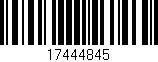 Código de barras (EAN, GTIN, SKU, ISBN): '17444845'