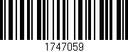 Código de barras (EAN, GTIN, SKU, ISBN): '1747059'