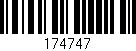 Código de barras (EAN, GTIN, SKU, ISBN): '174747'