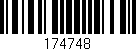 Código de barras (EAN, GTIN, SKU, ISBN): '174748'