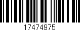 Código de barras (EAN, GTIN, SKU, ISBN): '17474975'