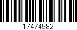 Código de barras (EAN, GTIN, SKU, ISBN): '17474982'