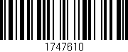 Código de barras (EAN, GTIN, SKU, ISBN): '1747610'