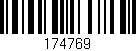 Código de barras (EAN, GTIN, SKU, ISBN): '174769'