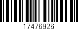 Código de barras (EAN, GTIN, SKU, ISBN): '17476926'