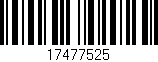 Código de barras (EAN, GTIN, SKU, ISBN): '17477525'