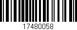 Código de barras (EAN, GTIN, SKU, ISBN): '17480058'