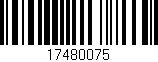 Código de barras (EAN, GTIN, SKU, ISBN): '17480075'