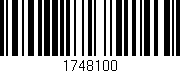 Código de barras (EAN, GTIN, SKU, ISBN): '1748100'