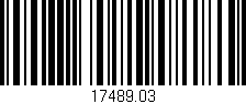 Código de barras (EAN, GTIN, SKU, ISBN): '17489.03'