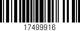 Código de barras (EAN, GTIN, SKU, ISBN): '17489916'