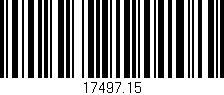 Código de barras (EAN, GTIN, SKU, ISBN): '17497.15'