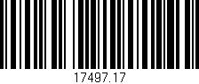 Código de barras (EAN, GTIN, SKU, ISBN): '17497.17'