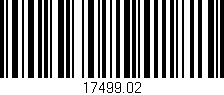 Código de barras (EAN, GTIN, SKU, ISBN): '17499.02'
