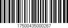Código de barras (EAN, GTIN, SKU, ISBN): '17500435000267'