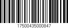 Código de barras (EAN, GTIN, SKU, ISBN): '17500435000847'