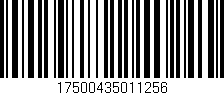 Código de barras (EAN, GTIN, SKU, ISBN): '17500435011256'