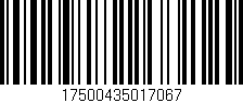 Código de barras (EAN, GTIN, SKU, ISBN): '17500435017067'