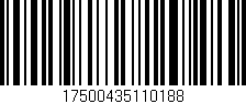 Código de barras (EAN, GTIN, SKU, ISBN): '17500435110188'