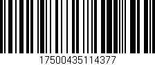 Código de barras (EAN, GTIN, SKU, ISBN): '17500435114377'
