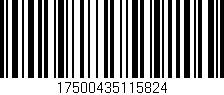 Código de barras (EAN, GTIN, SKU, ISBN): '17500435115824'