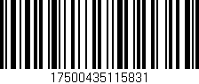 Código de barras (EAN, GTIN, SKU, ISBN): '17500435115831'