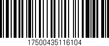 Código de barras (EAN, GTIN, SKU, ISBN): '17500435116104'