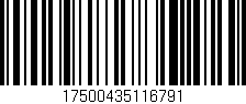 Código de barras (EAN, GTIN, SKU, ISBN): '17500435116791'