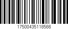 Código de barras (EAN, GTIN, SKU, ISBN): '17500435118566'